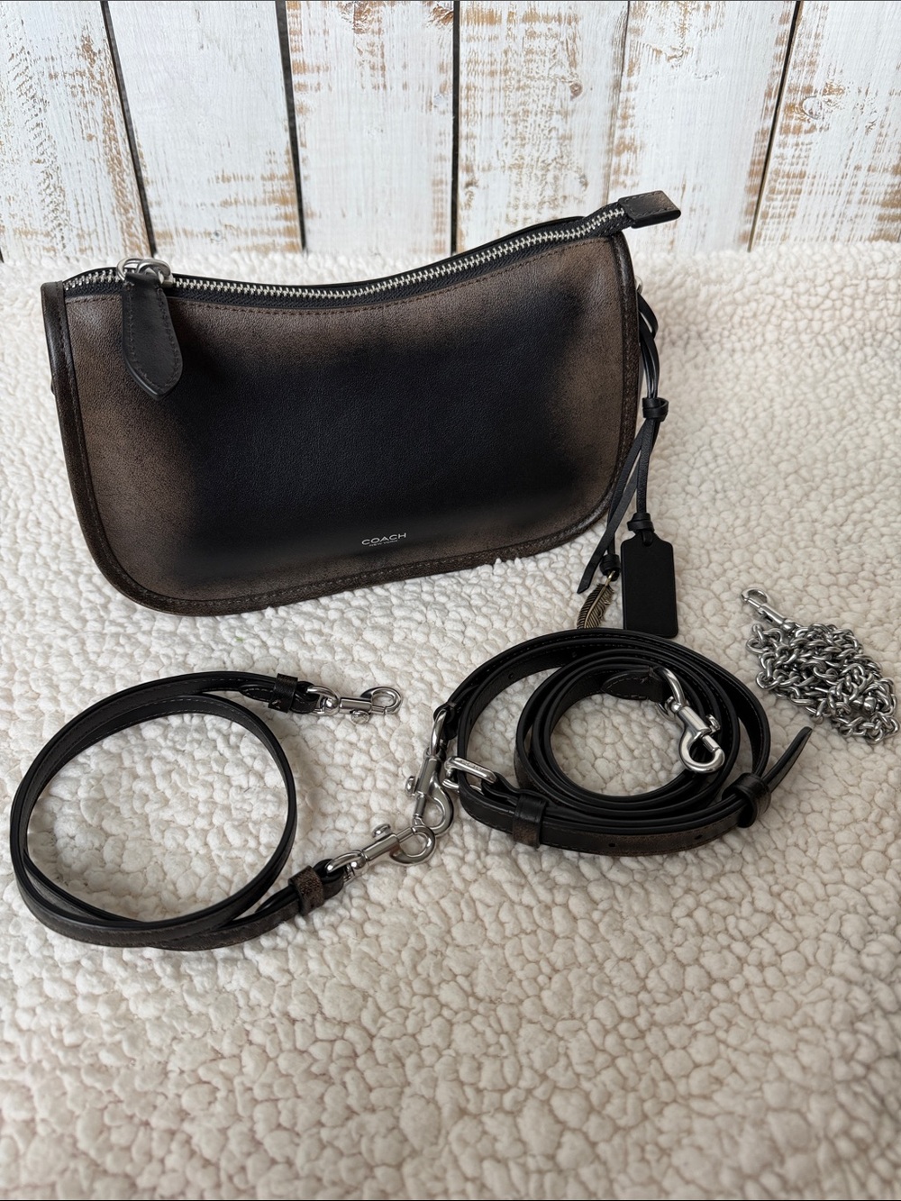 Coach Waverly in black Loved Leather NWT - Picture 9 of 9